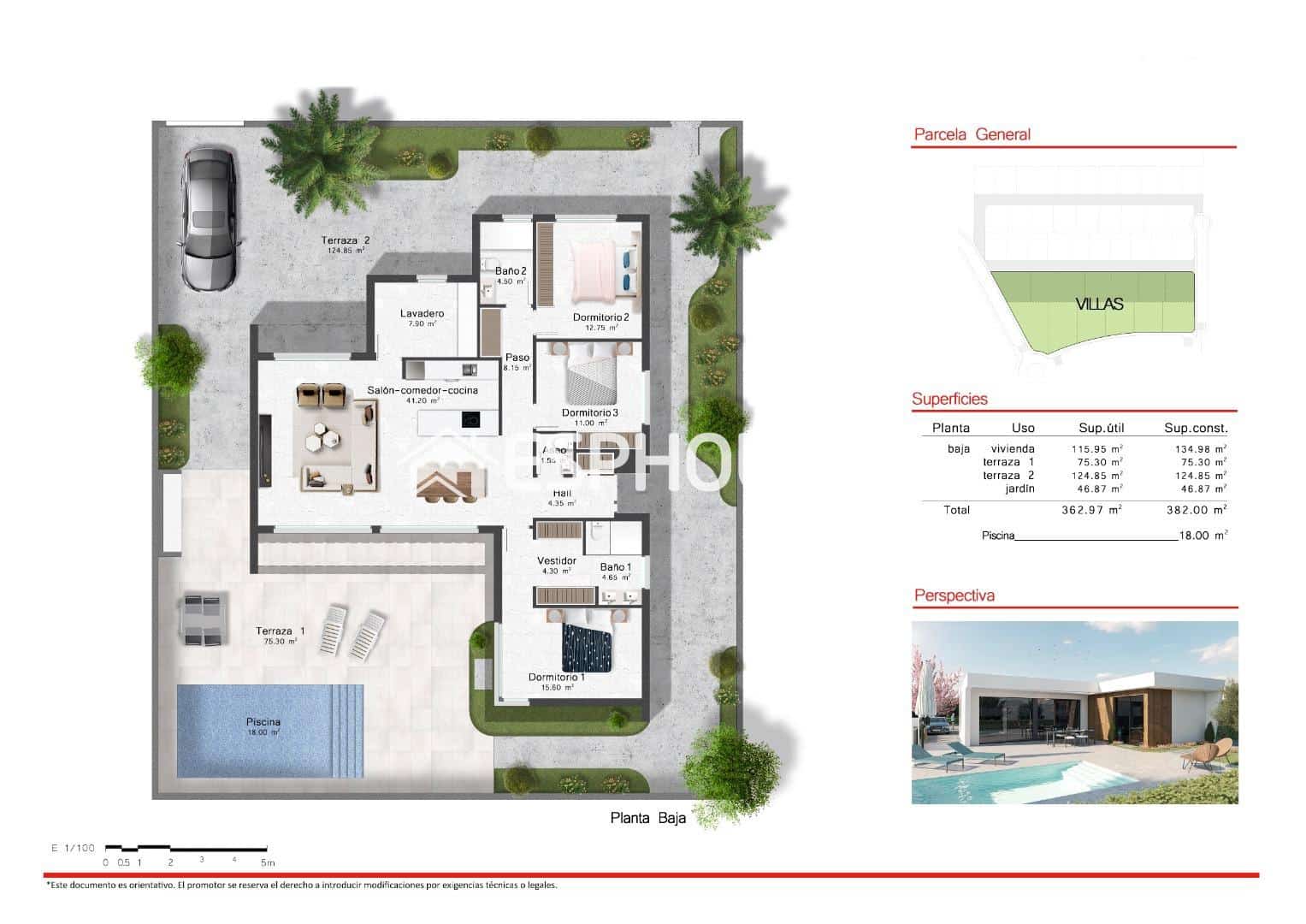 3 sovrum Villa till salu i Banos y Mendigo med pool garage - 429 900 € (Ref: 9445109)