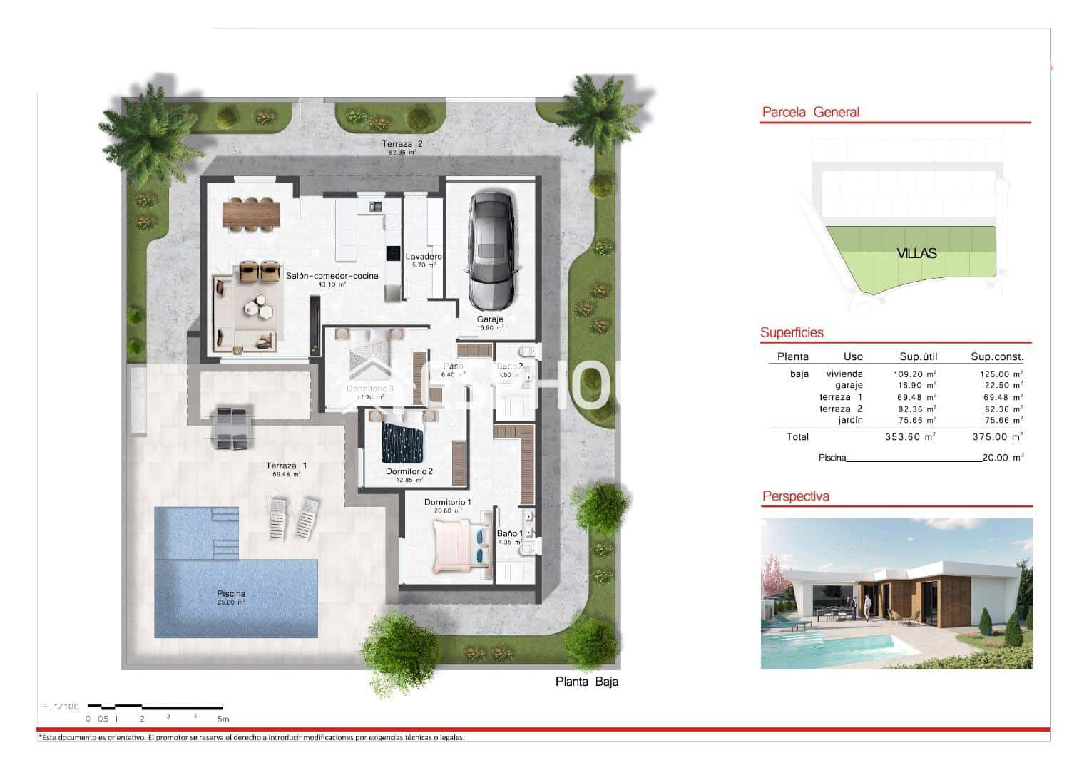 3 sovrum Villa till salu i Banos y Mendigo med pool garage - 429 900 € (Ref: 9445109)