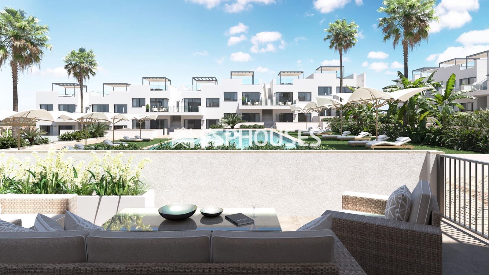 2 sovrum Bungalow till salu i Torrevieja med pool - 289 900 € (Ref: 9445143)