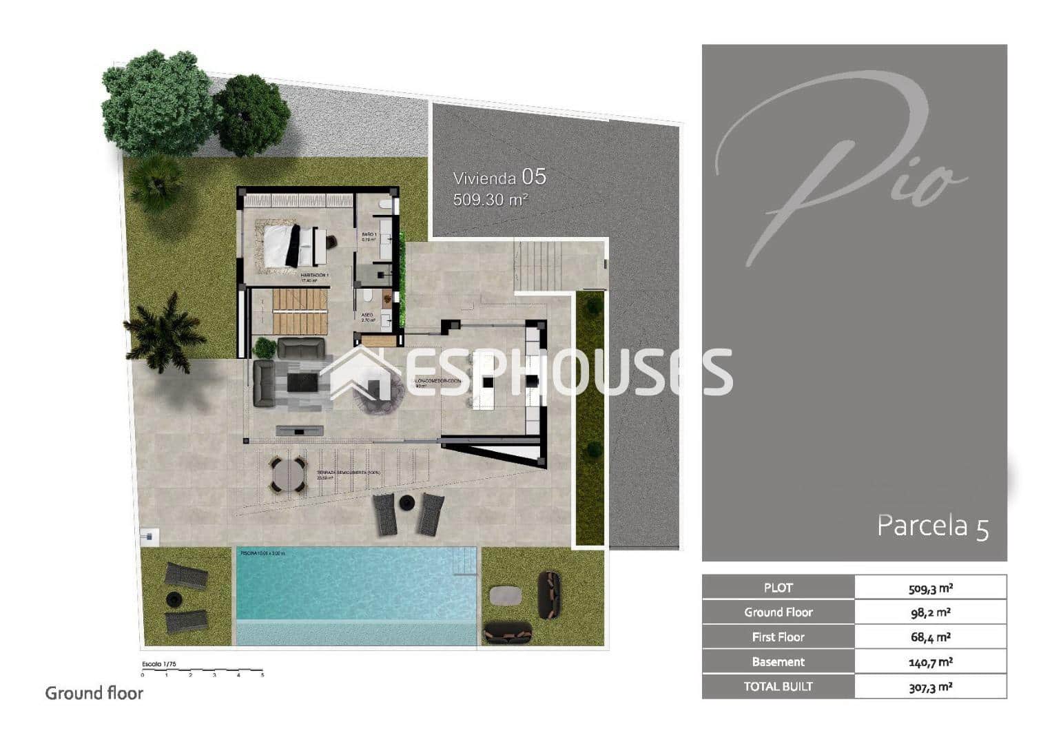 3 Zimmer Villa zu verkaufen in Polop mit Pool Garage - 820.000 € (Ref: 9445144)