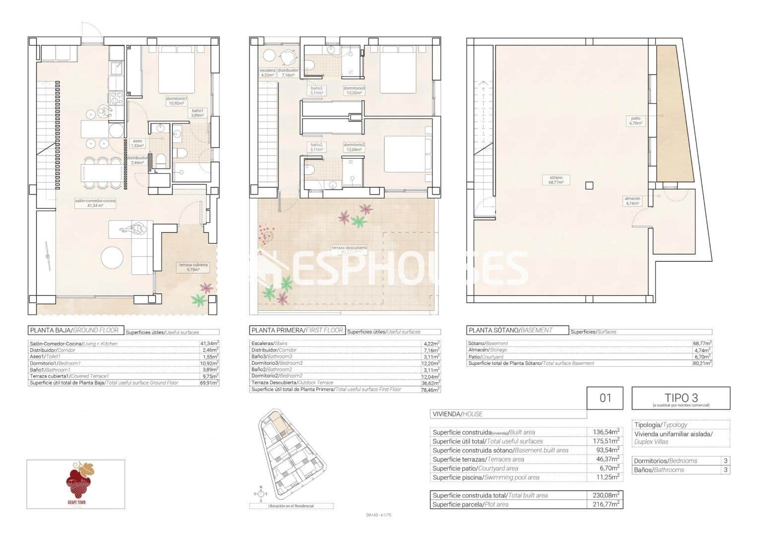 Chalet de 3 habitaciones en Hondón de las Nieves en venta con piscina garaje - 357.500 € (Ref: 9445165)