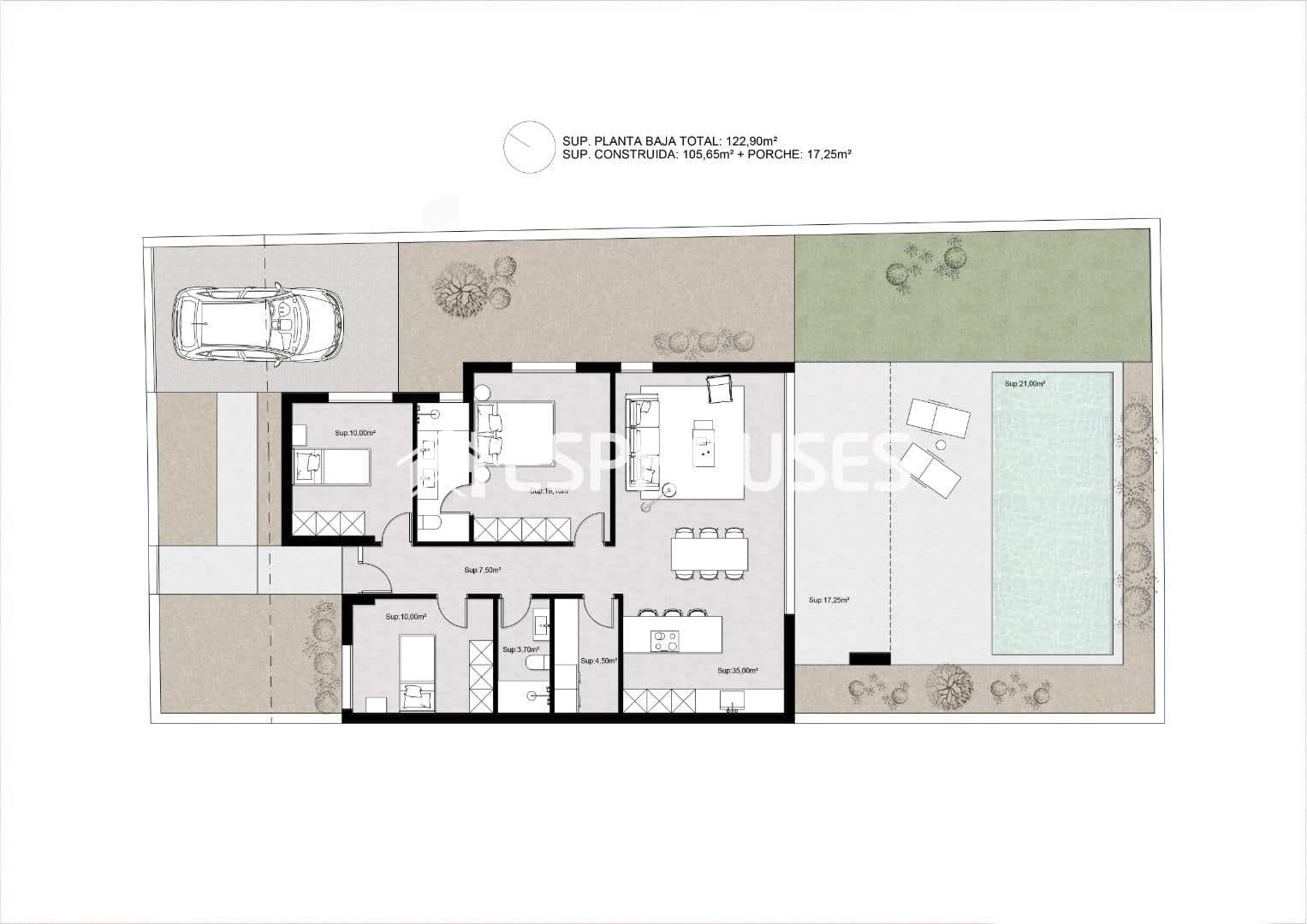 3 sypialnia Willa na sprzedaż w Molina de Segura z basenem garażem - 399 000 € (Ref: 9445190)