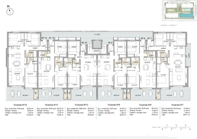3 sovrum Lägenhet till salu i Pilar de la Horadada ciudad, Pilar de la Horadada med pool garage - 309 000 € (Ref: 9445192)