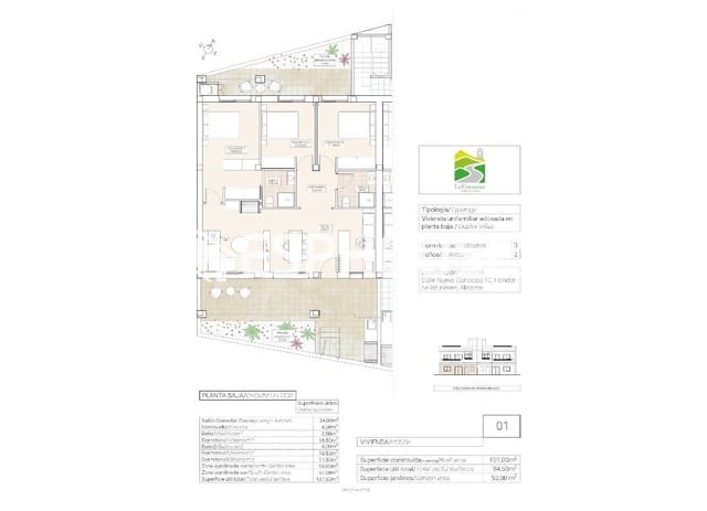 3 bedroom Apartment for sale in Hondón de las Nieves - € 198,000 (Ref: 9445202)