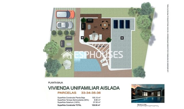 3 chambre Villa/Maison à vendre à Los Montesinos avec piscine garage - 549 000 € (Ref: 9445203)