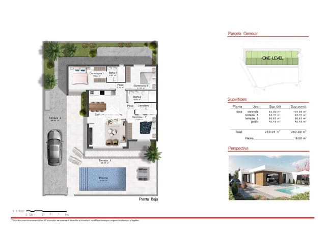 3 slaapkamer Villa te koop in Baños y Mendigo, Murcia stad met zwembad garage - € 369.900 (Ref: 9445215)