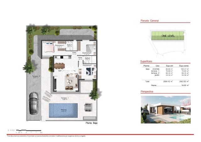 3 soveværelse Villa til salg i Baños y Mendigo, Murcia by med swimmingpool - € 389.900 (Ref: 9445215)