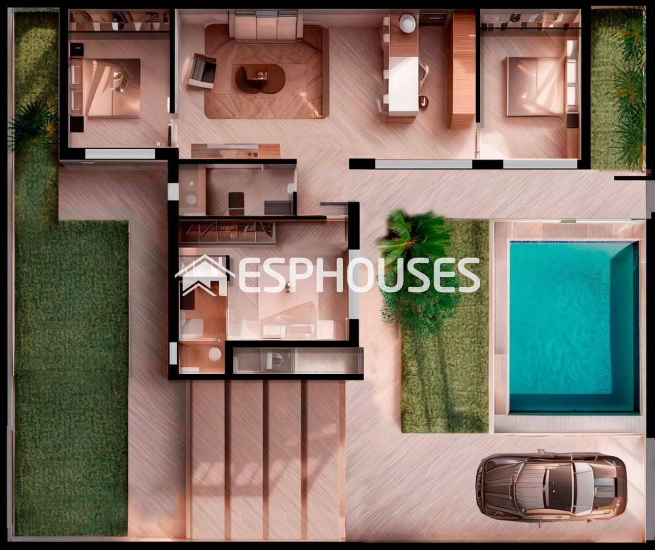 3 bedroom Villa for sale in Torre-Pacheco with pool garage - € 379,950 (Ref: 9445221)