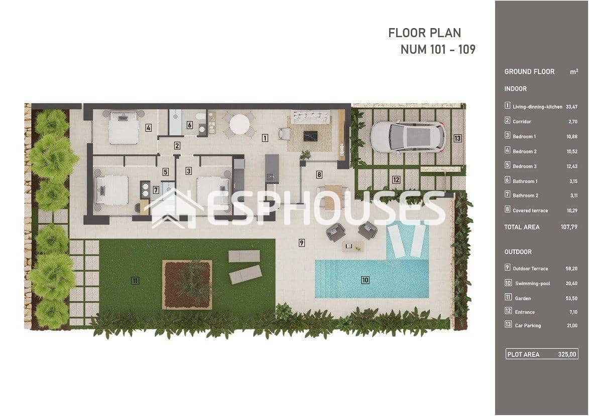 3 slaapkamer Villa te koop in Finestrat met zwembad garage - € 470.000 (Ref: 9445243)