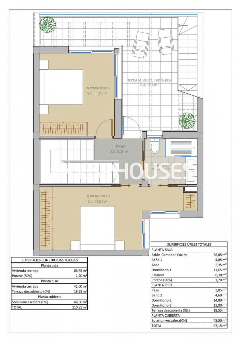 3 sovrum Bungalow till salu i Rojales med garage - 316 900 € (Ref: 9445249)