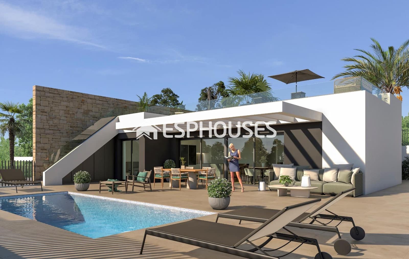 3 soveværelse Bungalow til salg i Muchamiel / Mutxamel med swimmingpool garage - € 529.000 (Ref: 9445316)