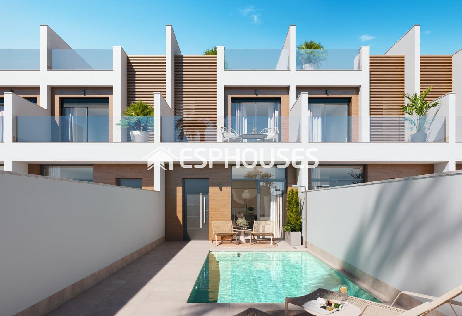 3 slaapkamer Halfvrijstaande villa te koop in San Pedro del Pinatar met zwembad - € 369.900 (Ref: 9445323)