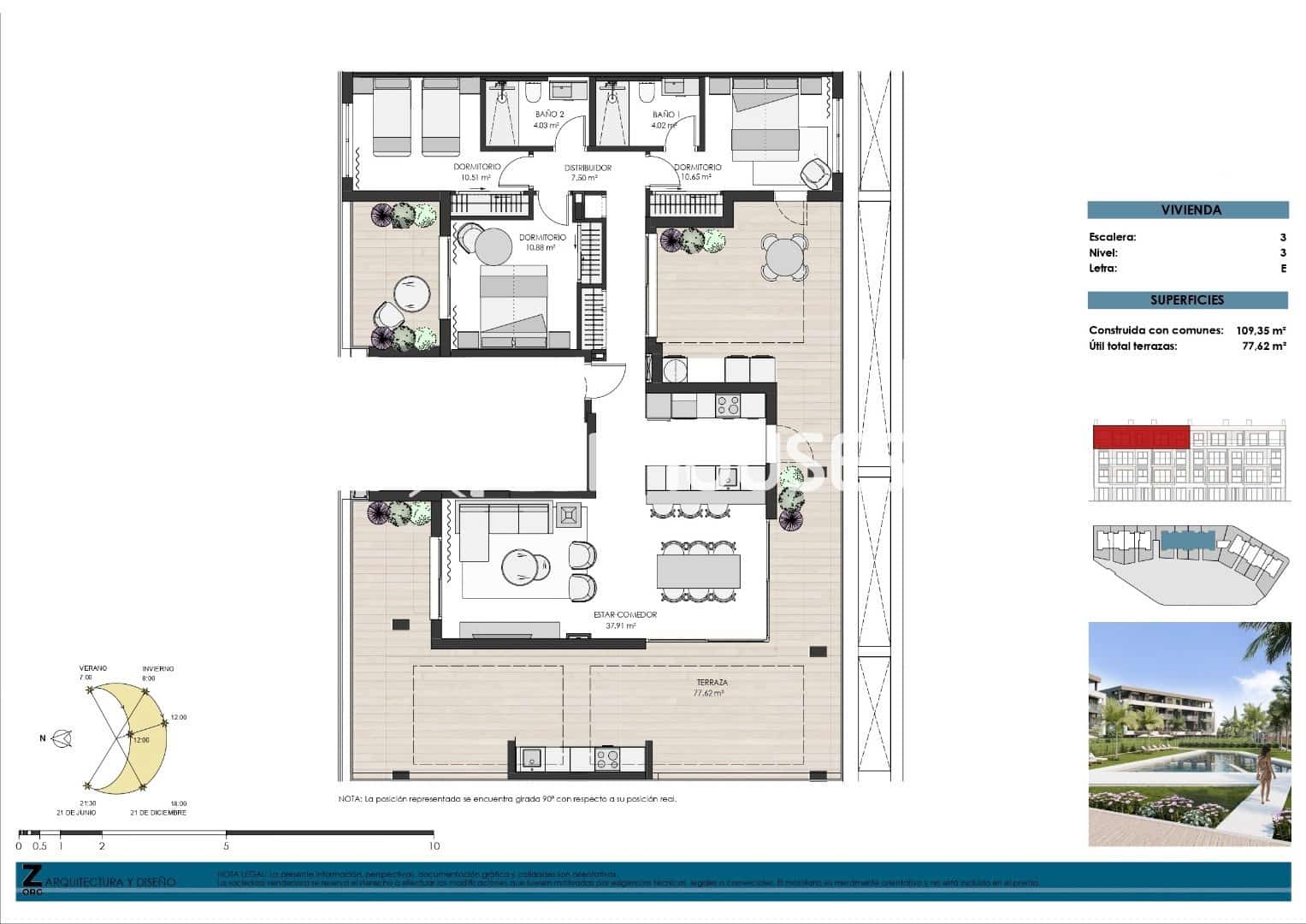 3 soverom Penthouse til salgs i Torre-Pacheco med svømmebasseng garasje - € 529 000 (Ref: 9445330)