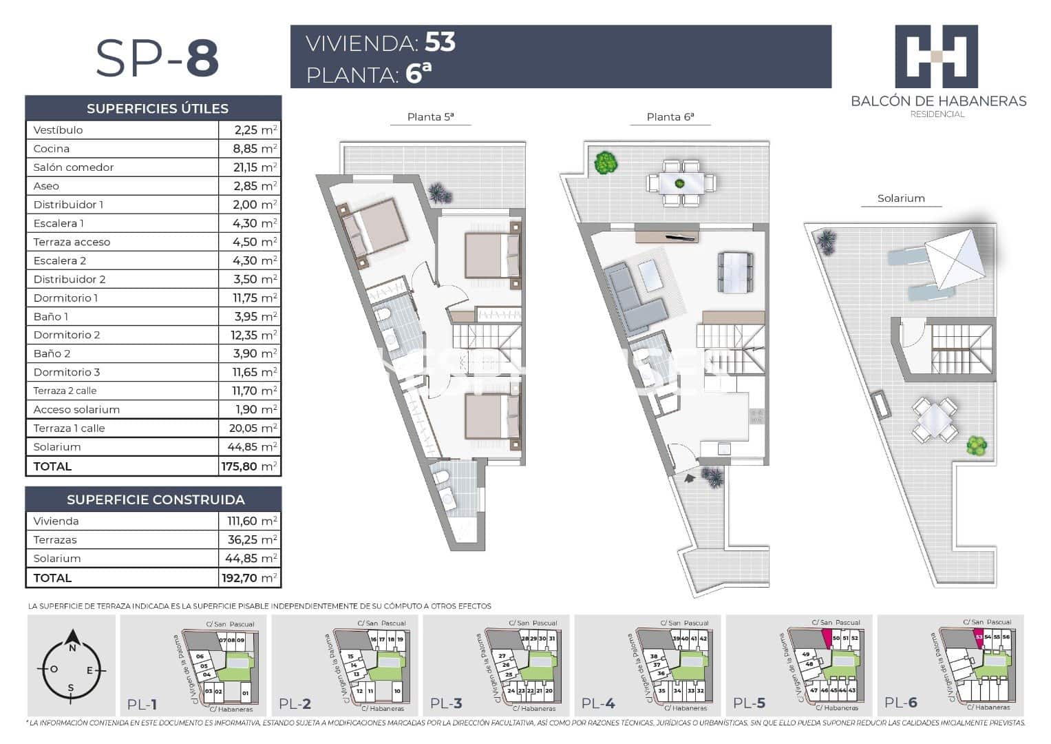 3 soverom Penthouse til salgs i Torrevieja med svømmebasseng - € 495 000 (Ref: 9445372)