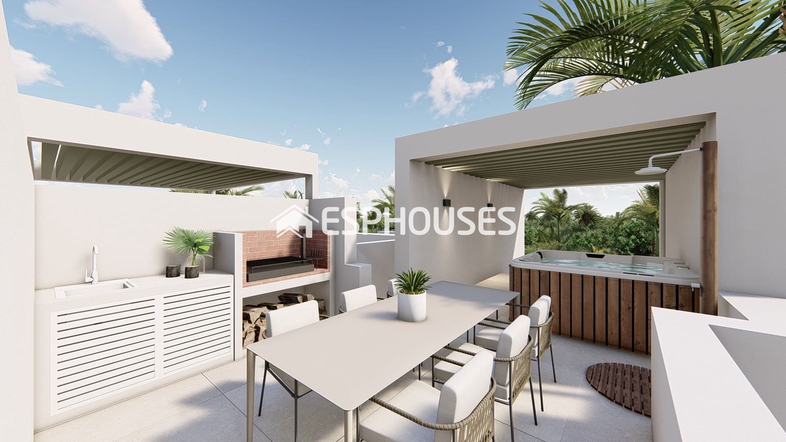 3 soveværelse Byhus til salg i Ciudad Quesada med swimmingpool - € 394.000 (Ref: 9445375)