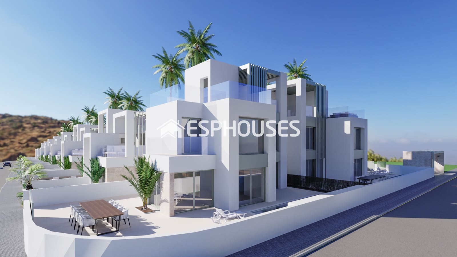 3 soveværelse Byhus til salg i Ciudad Quesada med swimmingpool - € 394.000 (Ref: 9445375)