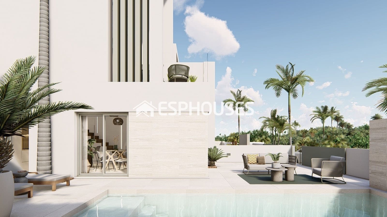 3 soveværelse Byhus til salg i Ciudad Quesada med swimmingpool - € 394.000 (Ref: 9445375)