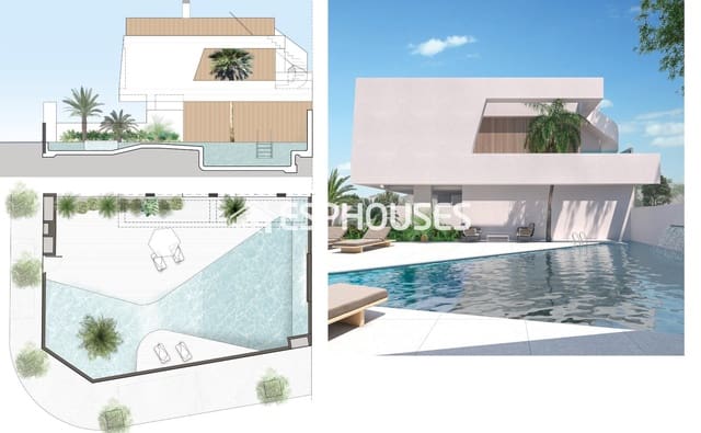 2 quarto Bungalow para venda em Pilar de la Horadada ciudad, Pilar de la Horadada com piscina garagem - 259 900 € (Ref: 9445378)