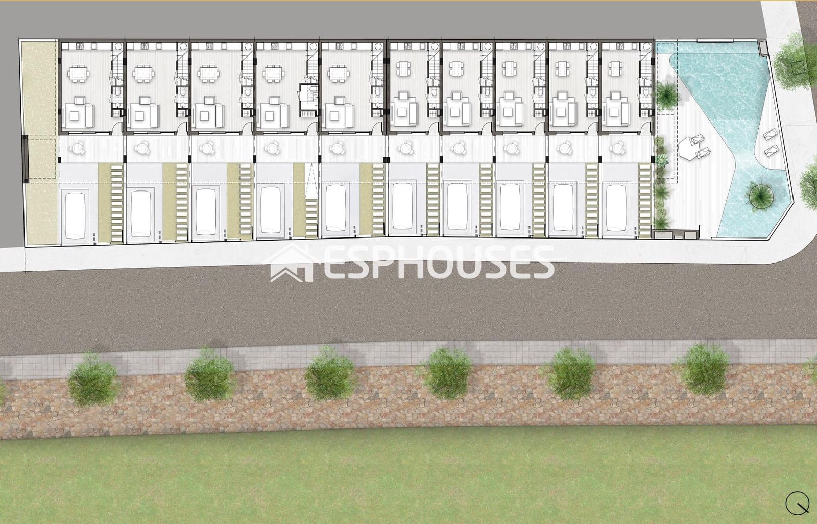 2 quarto Bungalow para venda em Pilar de la Horadada com piscina garagem - 259 900 € (Ref: 9445378)