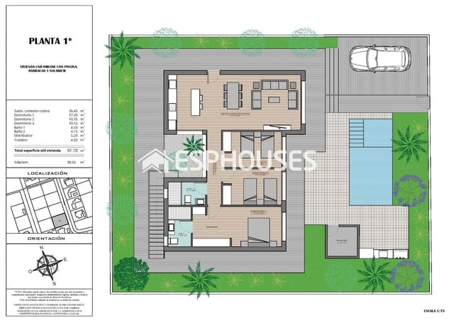 3 Zimmer Villa zu verkaufen in Polop mit Pool - 510.000 € (Ref: 9445389)