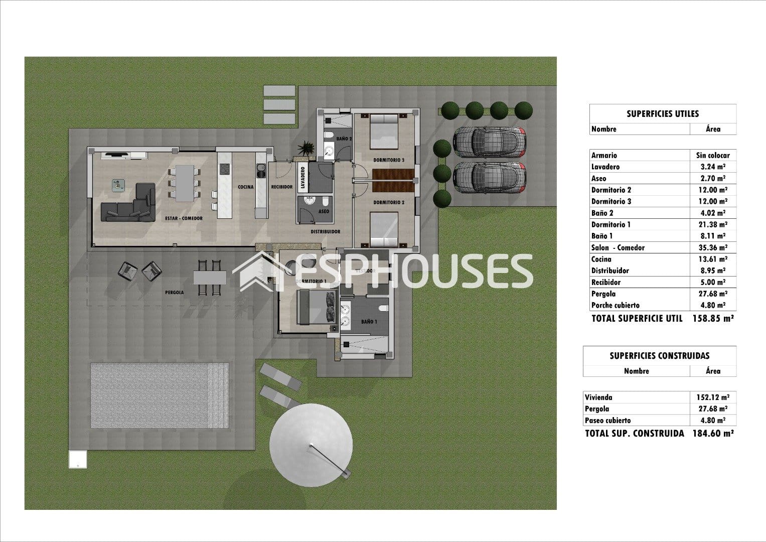 3 bedroom Villa for sale in Pinoso with pool garage - € 482,000 (Ref: 9445390)