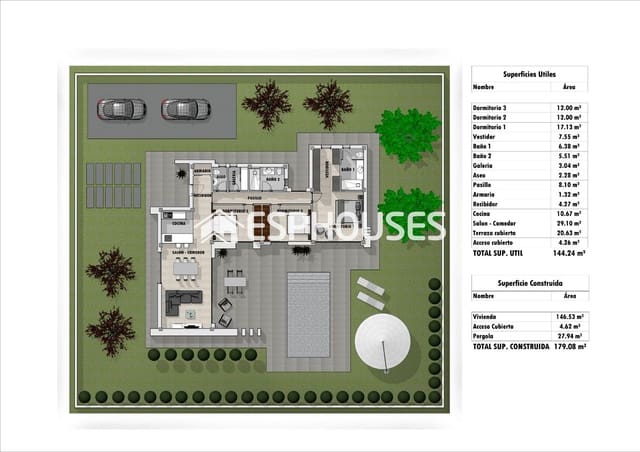 3 chambre Villa/Maison à vendre à Lel, Pinoso avec piscine garage - 498 000 € (Ref: 9445392)