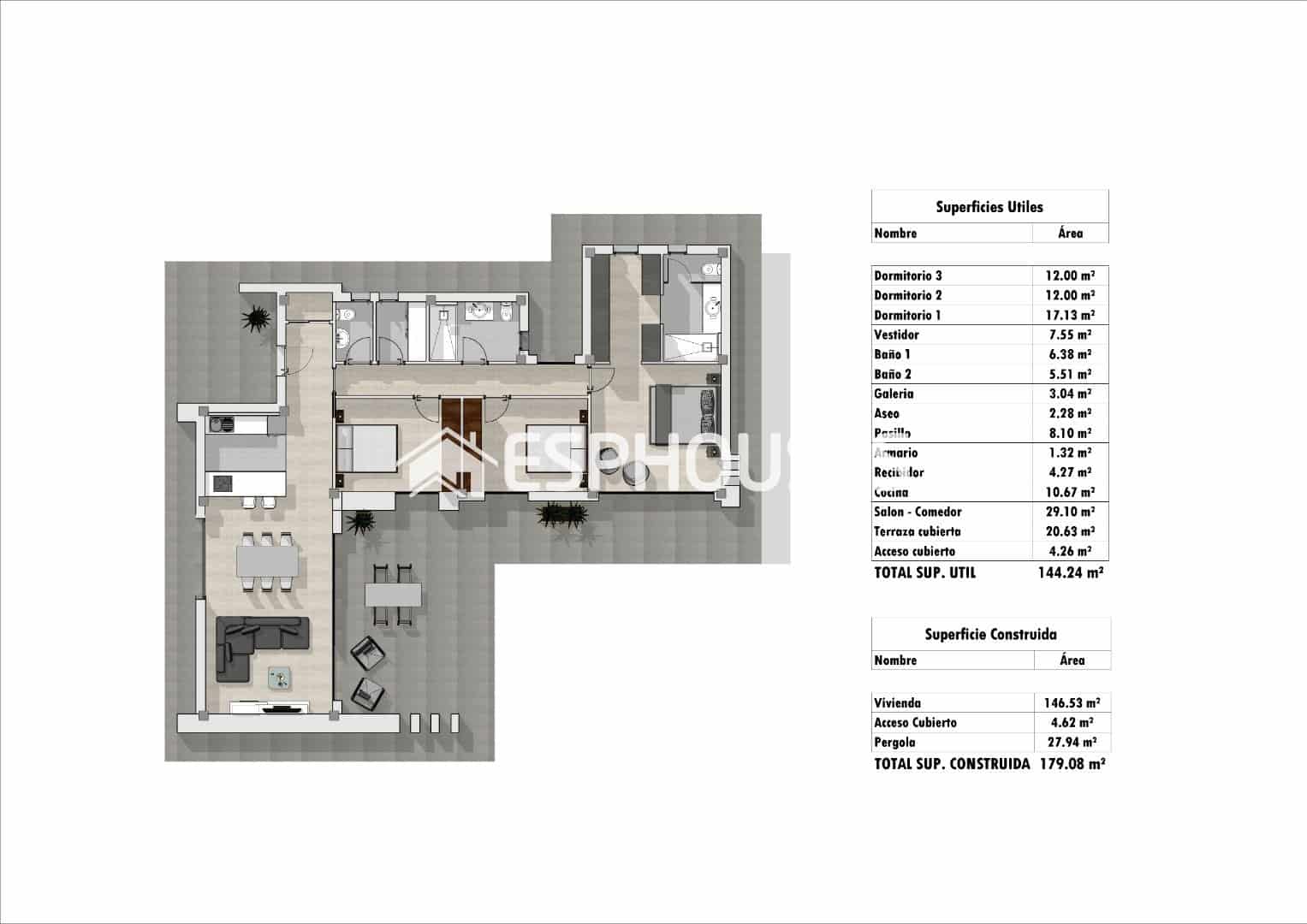 3 bedroom Villa for sale in Pinoso with pool garage - € 498,000 (Ref: 9445392)