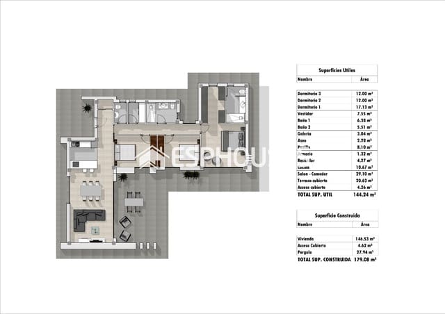 3 soverom Villa til salgs i Lel, Pinoso med svømmebasseng garasje - € 498 000 (Ref: 9445392)