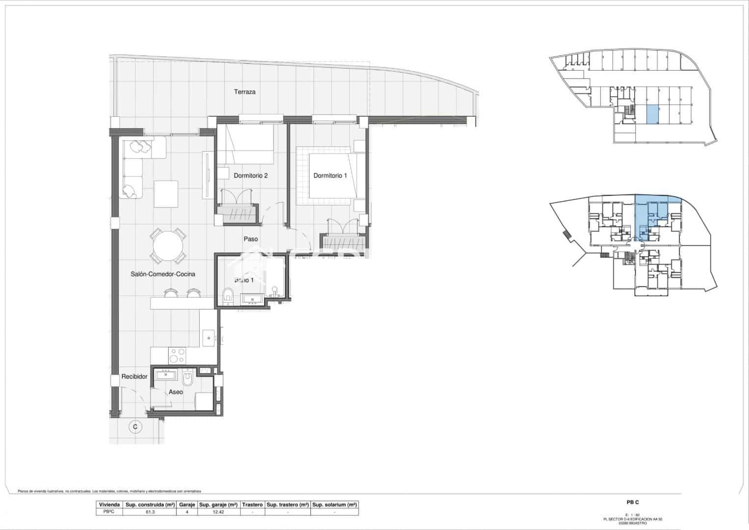2 soveværelse Lejlighed til salg i Bigastro med swimmingpool garage - € 174.900 (Ref: 9462546)
