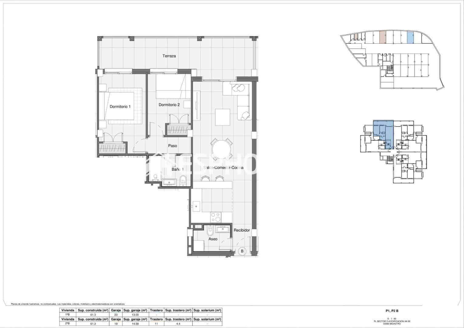 2 soverom Leilighet til salgs i Bigastro med svømmebasseng garasje - € 179 900 (Ref: 9462547)