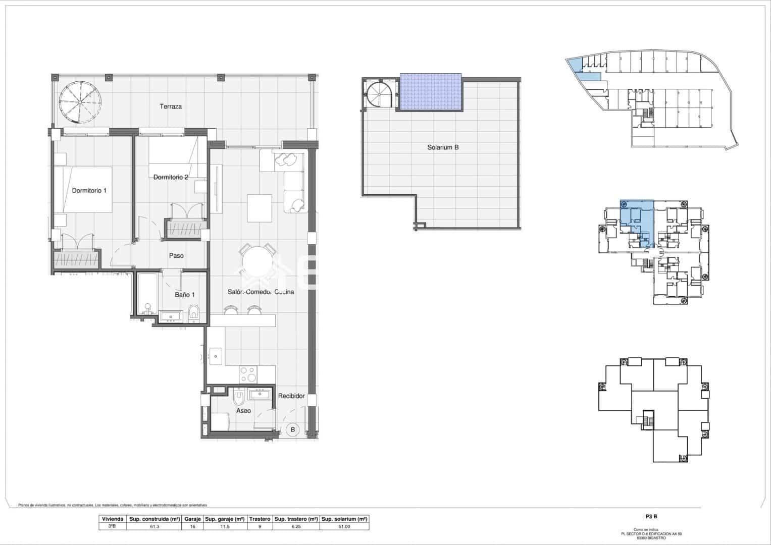 2 bedroom Penthouse for sale in Bigastro with pool garage - € 199,900 (Ref: 9462548)
