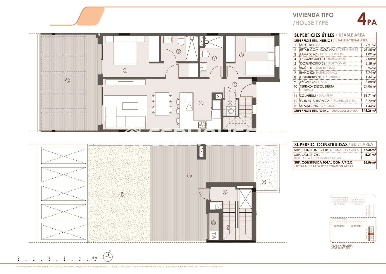 2 soveværelse Penthouse til salg i Torrevieja med swimmingpool - € 345.000 (Ref: 9462563)