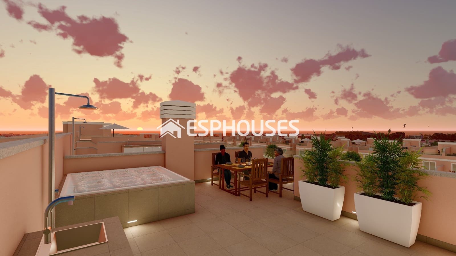 3 sypialnia Bungalow na sprzedaż w Pilar de la Horadada z basenem garażem - 284 900 € (Ref: 9588440)