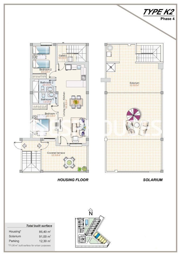 2 bedroom Penthouse for sale in Orihuela Costa with pool garage - € 263,000 (Ref: 9611774)