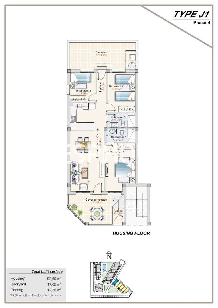 3 soveværelse Lejlighed til salg i Orihuela Costa med swimmingpool garage - € 265.000 (Ref: 9611775)