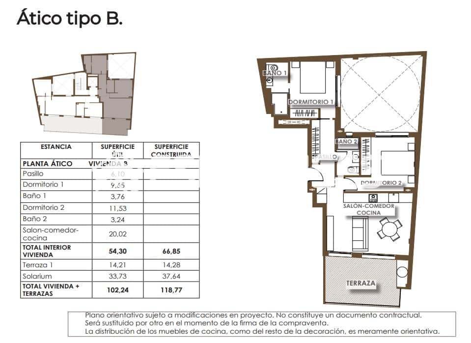 2 makuuhuone Kattohuoneisto myytävänä paikassa Torrevieja mukana uima-altaan - 564 000 € (Ref: 9611792)