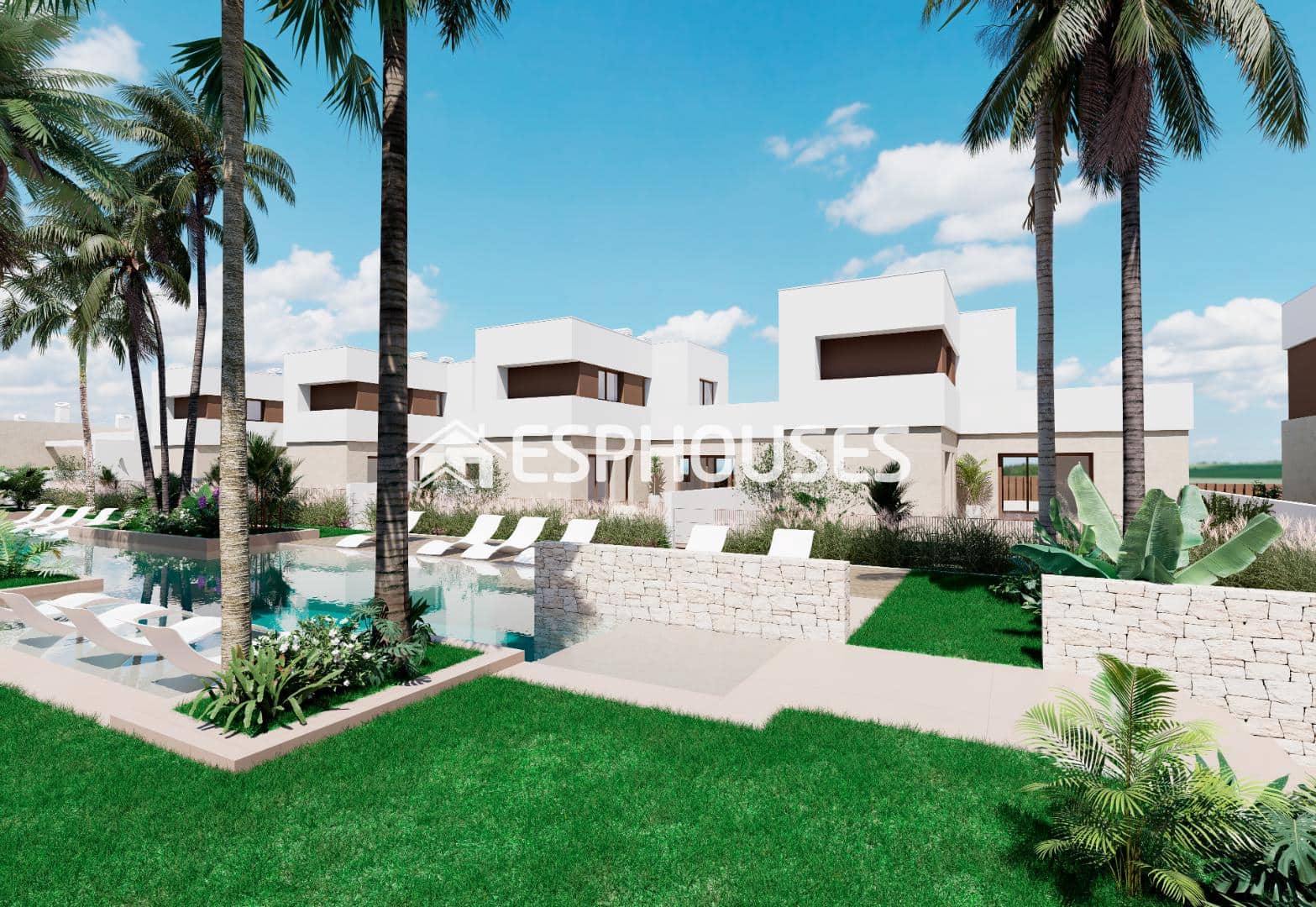 Bungalow de 3 habitaciones en Los Alcázares en venta con piscina garaje - 320.000 € (Ref: 9656351)