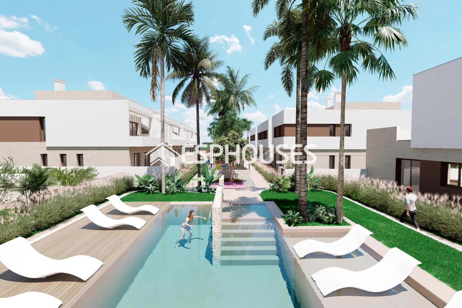 Bungalow de 3 habitaciones en Los Alcázares en venta con piscina garaje - 320.000 € (Ref: 9656351)