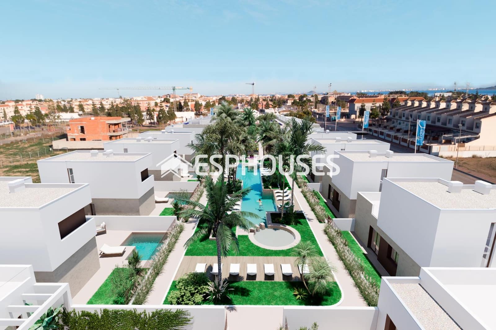 Bungalow de 3 habitaciones en Los Alcázares en venta con piscina garaje - 320.000 € (Ref: 9656351)