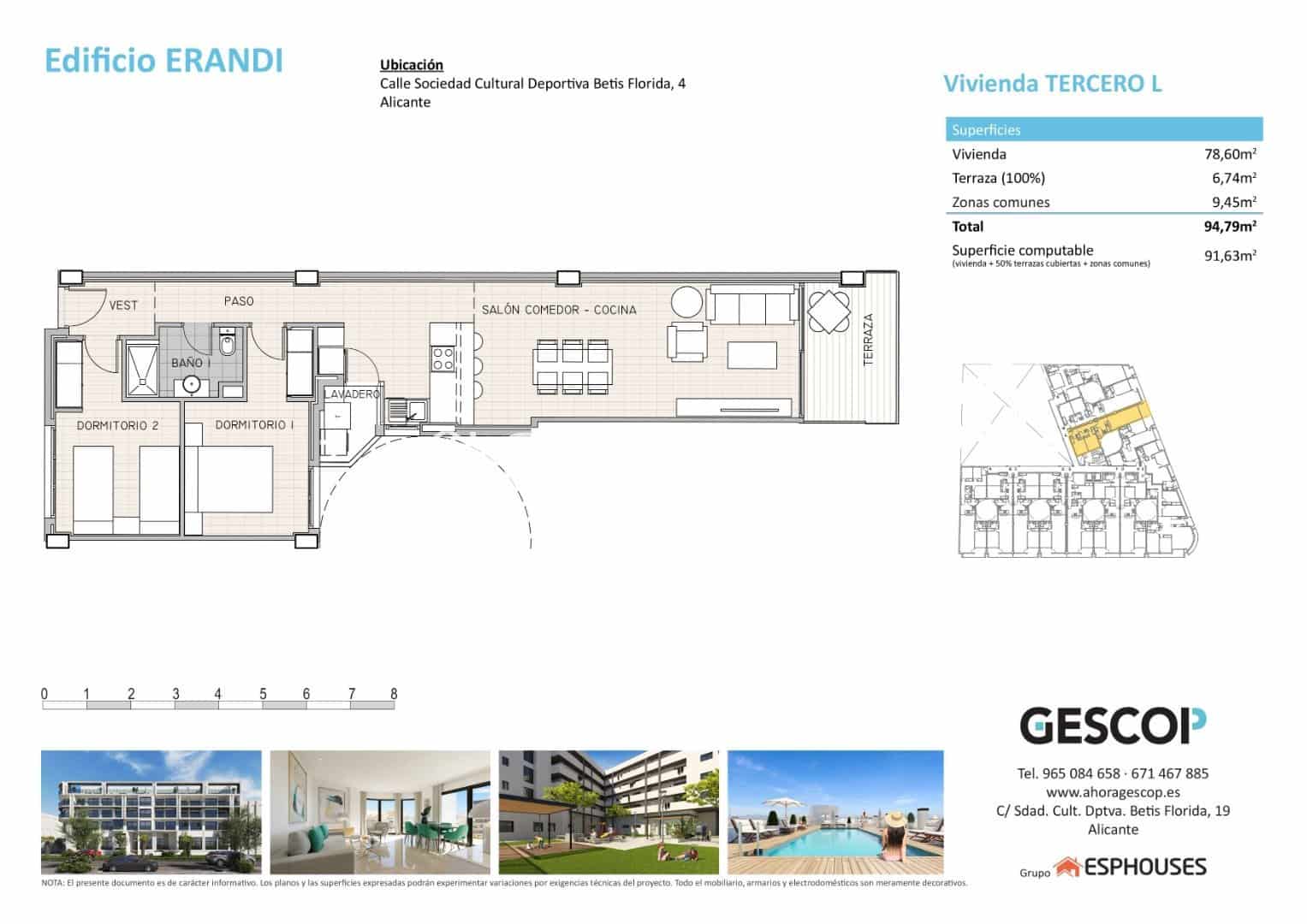 Apartamento de 2 habitaciones en Alicante / Alacant ciudad en venta con piscina garaje - 341.481 € (Ref: 9677697)