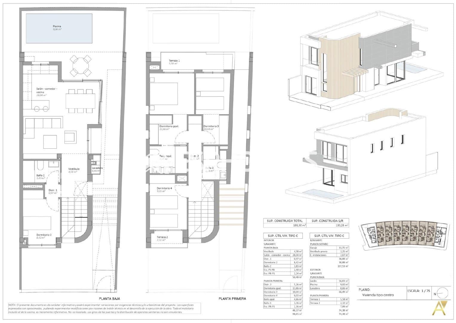 4 soverom Villa til salgs i Aguilas med svømmebasseng garasje - € 399 000 (Ref: 9683189)