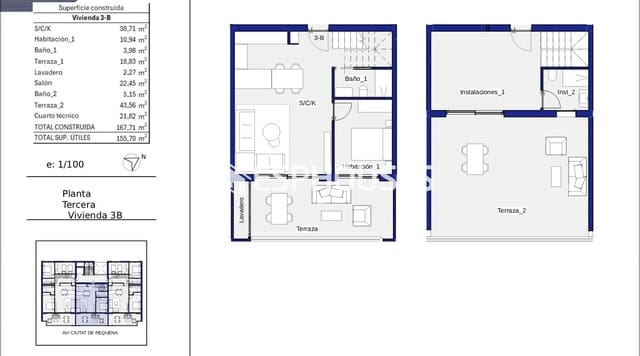 2 sovrum Lägenhet till salu i Platja Vila Joiosa - Platja de Torres, La Villajoyosa / Vila Joiosa med pool garage - 519 750 € (Ref: 9720284)