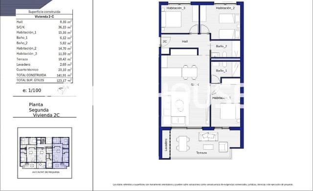 3 Zimmer Apartment zu verkaufen in Platja Vila Joiosa - Platja de Torres, La Villajoyosa / Vila Joiosa mit Pool Garage - 383.250 € (Ref: 9720286)