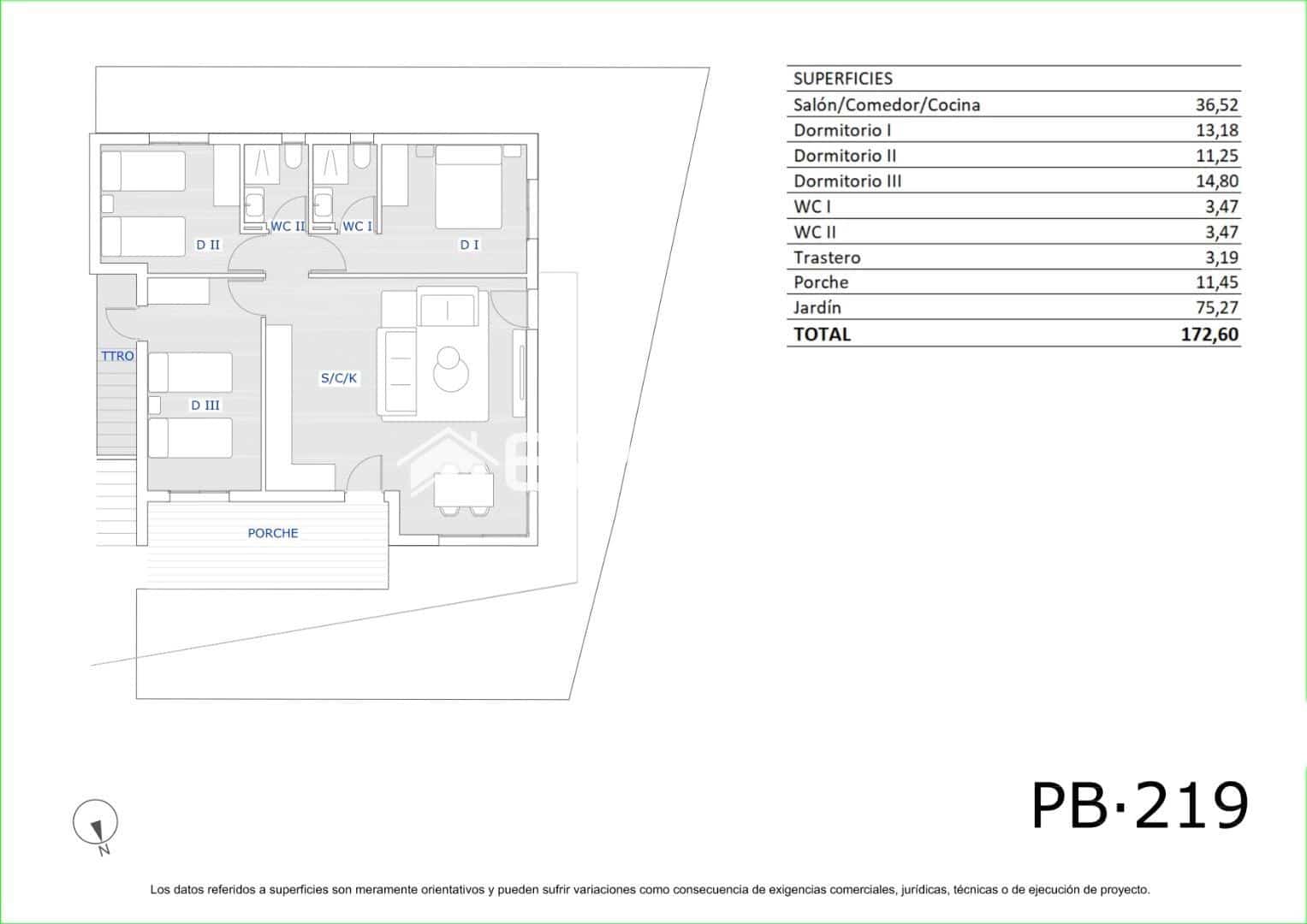 3 sovrum Lägenhet till salu i San Miguel de Salinas med pool garage - 264 900 € (Ref: 9735853)
