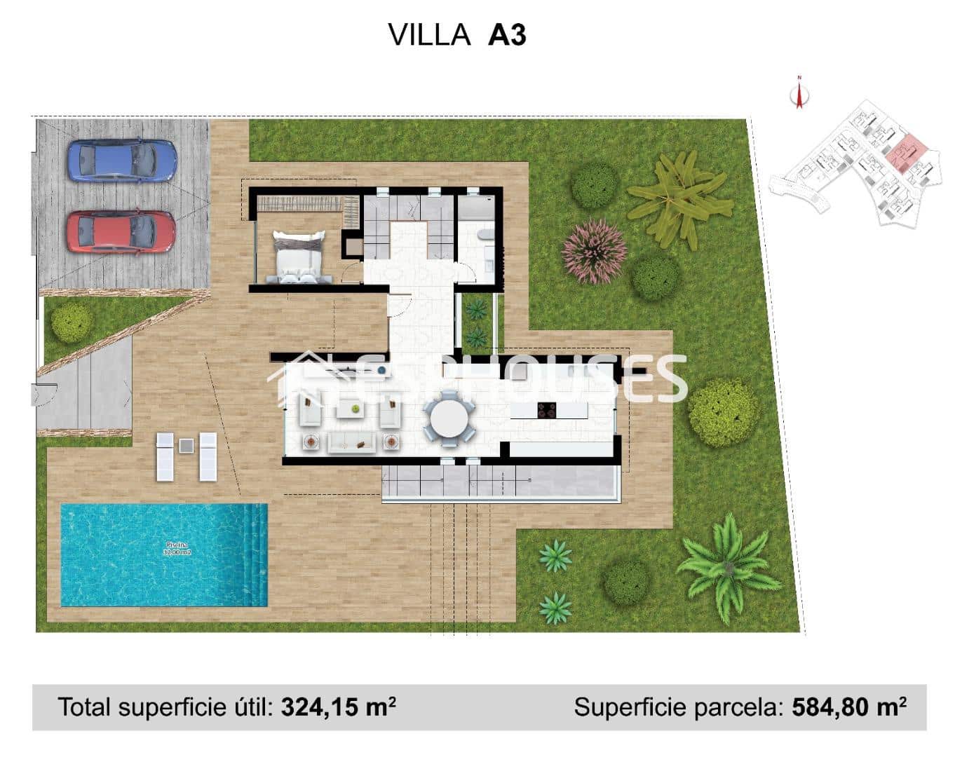 4 sovrum Villa till salu i La Nucia med pool garage - 1 190 000 € (Ref: 9773393)