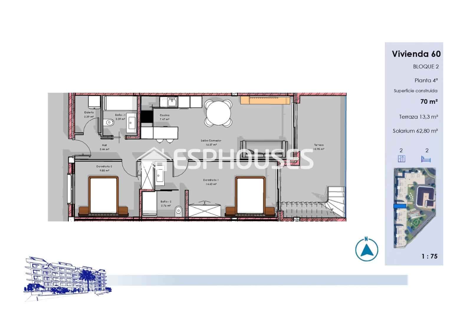 2 soverom Penthouse til salgs i El Raso med svømmebasseng garasje - € 345 000 (Ref: 9802685)