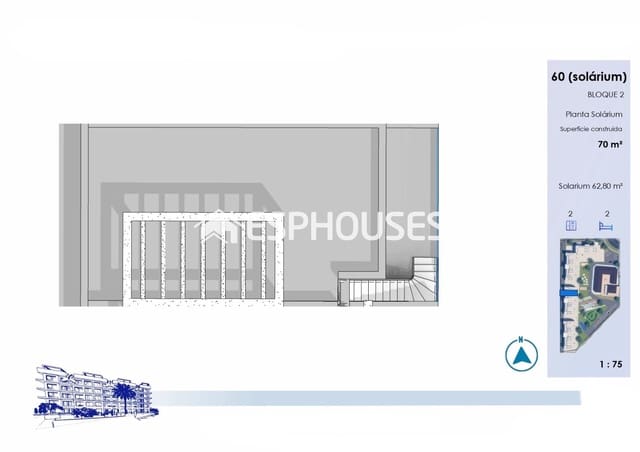 2 soverom Penthouse til salgs i El Raso, Guardamar del Segura med svømmebasseng garasje - € 345 000 (Ref: 9802685)
