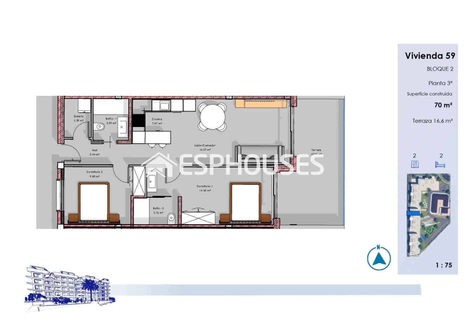 2 chambre Appartement à vendre à El Raso avec piscine garage - 318 000 € (Ref: 9802686)