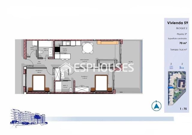 2 sypialnia Apartament na sprzedaż w El Raso, Guardamar del Segura z basenem garażem - 318 000 € (Ref: 9802686)
