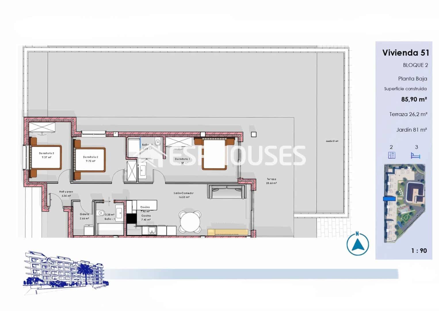 3 bedroom Apartment for sale in El Raso with pool garage - € 340,000 (Ref: 9802693)